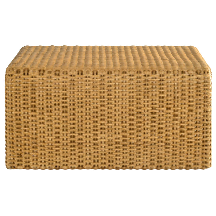 Coaster Juanita Square Rattan Coffee Table Natural