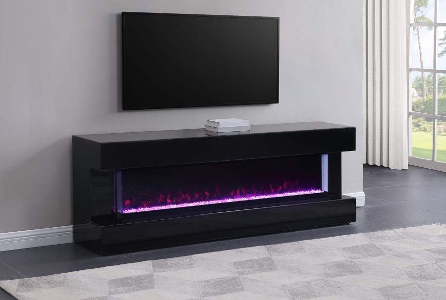 Vallerie 71" TV Stand with Visual Flame Box