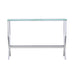 Coaster Saide Rectangular Sofa Table with Mirrored Shelf Chrome Default Title