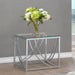 Coaster Lille Glass Top Square End Table Accents Chrome Default Title