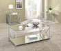 Coaster Provins 3-piece Occasional Table Set Clear Mirror and Chrome Default Title