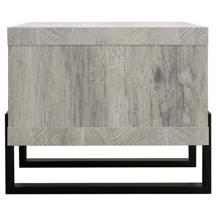 Coaster Dinard Coffee Table with Shelf Grey Driftwood Default Title