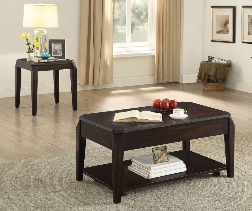 Coaster Baylor Square End Table Walnut Default Title