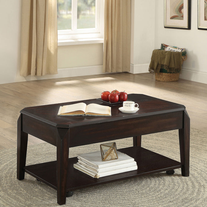 Coaster Baylor Lift Top Coffee Table with Hidden Storage Walnut Default Title