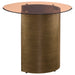 Coaster Morena Round End Table with Tawny Tempered Glass Top Brushed Bronze Default Title