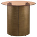 Coaster Morena Round End Table with Tawny Tempered Glass Top Brushed Bronze Default Title