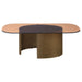 Coaster Morena Rectangular Coffee Table with Tawny Tempered Glass Top Brushed Bronze Default Title