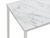 Coaster Leona Coffee Table with Casters White and Satin Nickel Default Title