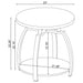 Coaster Dacre Round End Table Dark Grey and Black Nickel Default Title