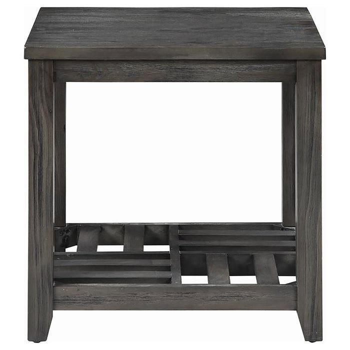 Coaster Cliffview 1-shelf Rectangular End Table Grey Default Title