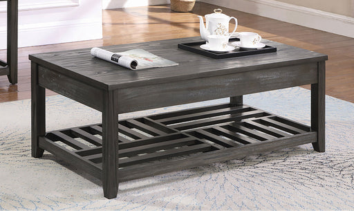 Coaster Cliffview Lift Top Coffee Table with Storage Cavities Grey Default Title