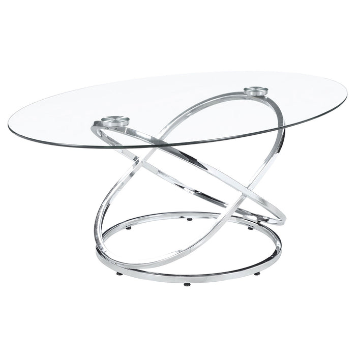 Coaster Warren 3-piece Occasional Set Chrome and Clear Default Title