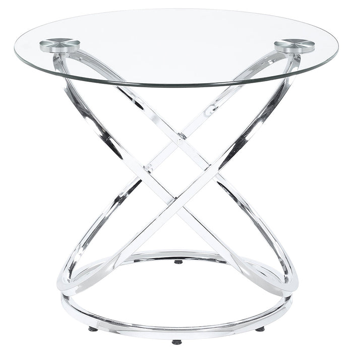 Coaster Warren 3-piece Occasional Set Chrome and Clear Default Title