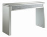 Coaster Gillian Rectangular Sofa Table Silver and Clear Mirror Default Title