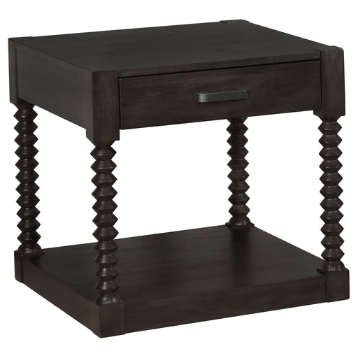 Coaster Meredith 1-drawer End Table Coffee Bean Default Title