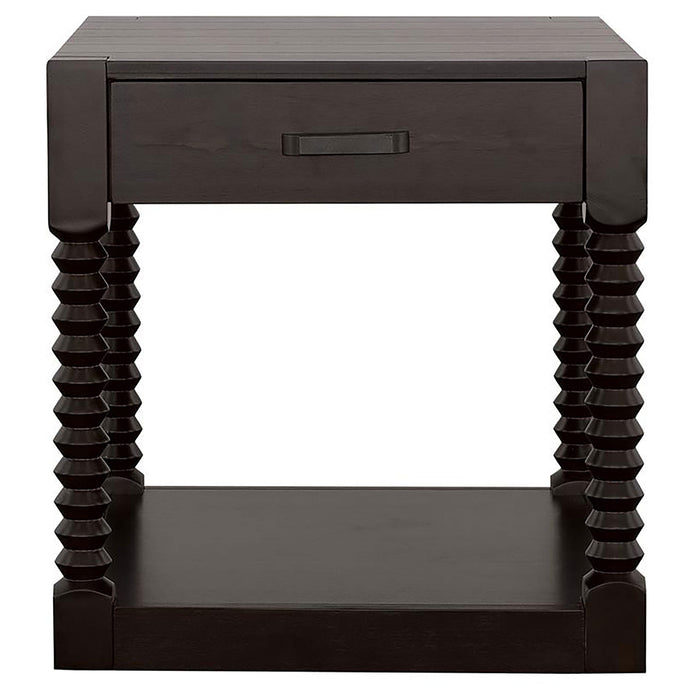 Coaster Meredith 1-drawer End Table Coffee Bean Default Title