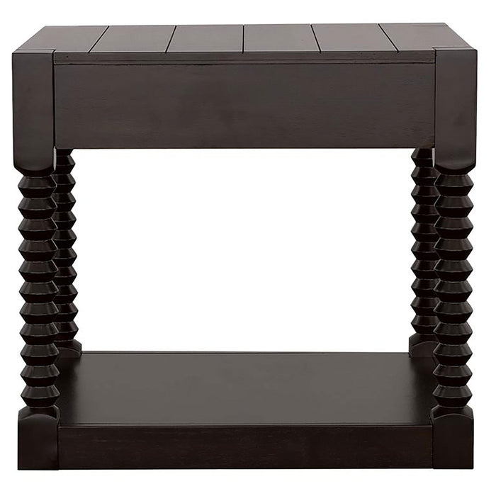 Coaster Meredith 1-drawer End Table Coffee Bean Default Title