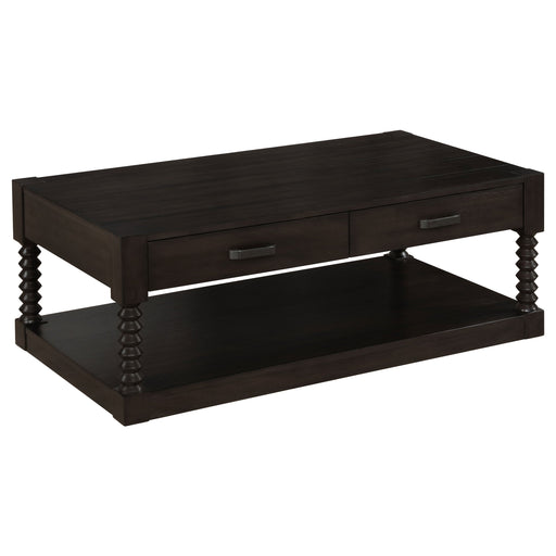 Coaster Meredith 2-drawer Coffee Table Coffee Bean Default Title