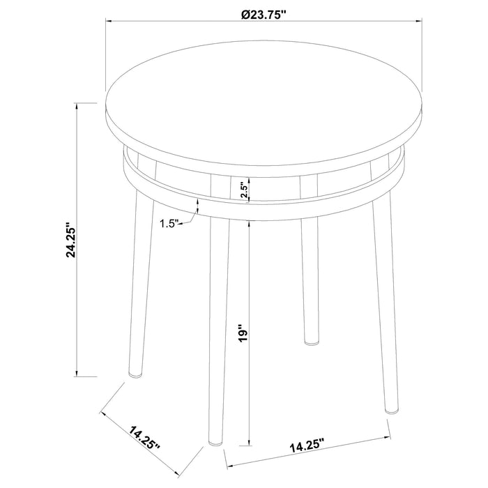 Coaster Avilla Round End Table White and Chrome Default Title