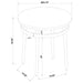 Coaster Avilla Round End Table White and Chrome Default Title