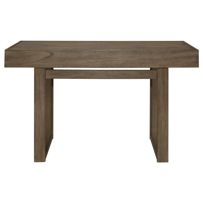 Owen Rectangle Sofa Table with Hidden Storage Wheat Brown