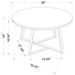 Coaster Hugo Round Coffee Table White and Matte Black Default Title