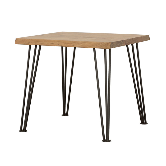 Coaster Zander End Table with Hairpin Leg Natural and Matte Black Default Title