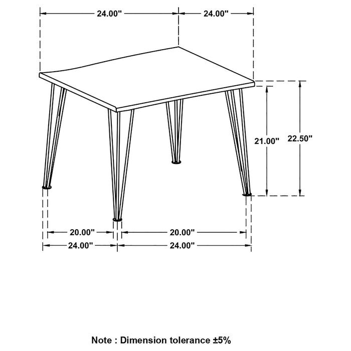 Coaster Zander End Table with Hairpin Leg Natural and Matte Black Default Title