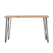 Coaster Zander Sofa Table with Hairpin Leg Natural and Matte Black Default Title