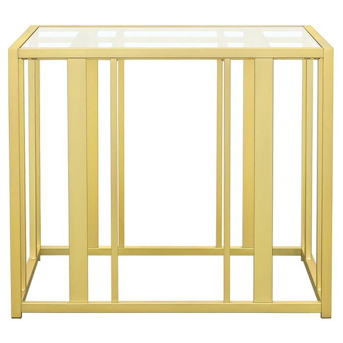 Coaster Adri Metal Frame End Table Matte Brass Default Title