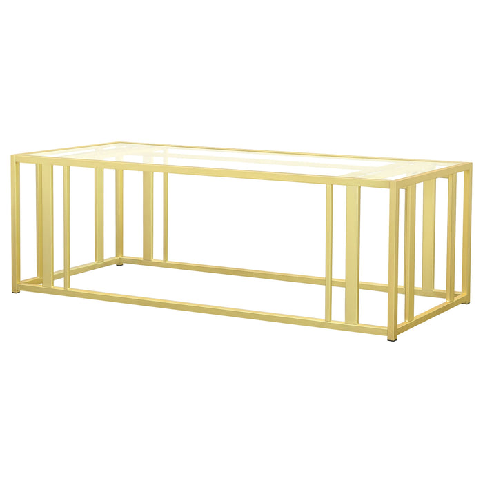 Coaster Adri Metal Frame Coffee Table Matte Brass Default Title