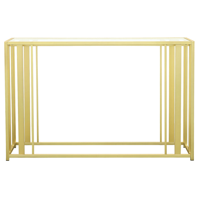 Coaster Adri Metal Frame Sofa Table Matte Brass Default Title