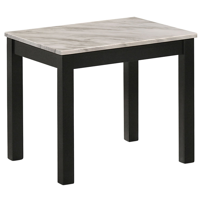 Coaster Bates Faux Marble 3-piece Occasional Table Set White and Black Default Title