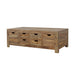 Coaster Esther 6-drawer Storage Coffee Table Natural Sheesham Default Title