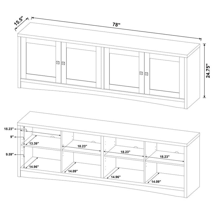 Laughlin 3-piece Entertainment Center with Gunmetal