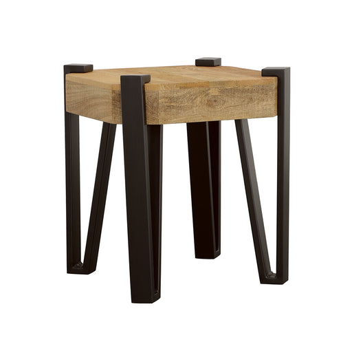 Coaster Winston Wooden Square Top End Table Natural and Matte Black Default Title