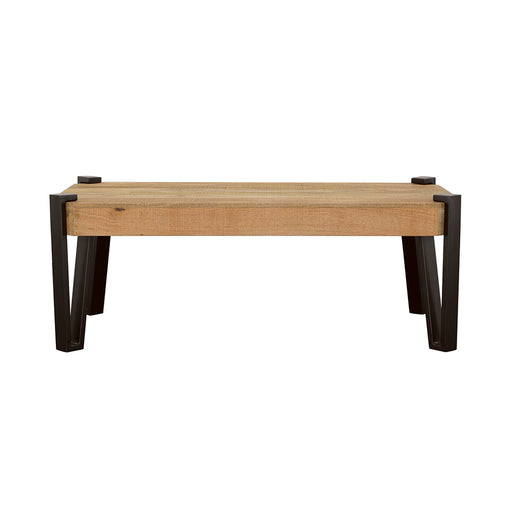 Coaster Winston Wooden Rectangular Top Coffee Table Natural and Matte Black