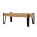 Coaster Winston Wooden Rectangular Top Coffee Table Natural and Matte Black