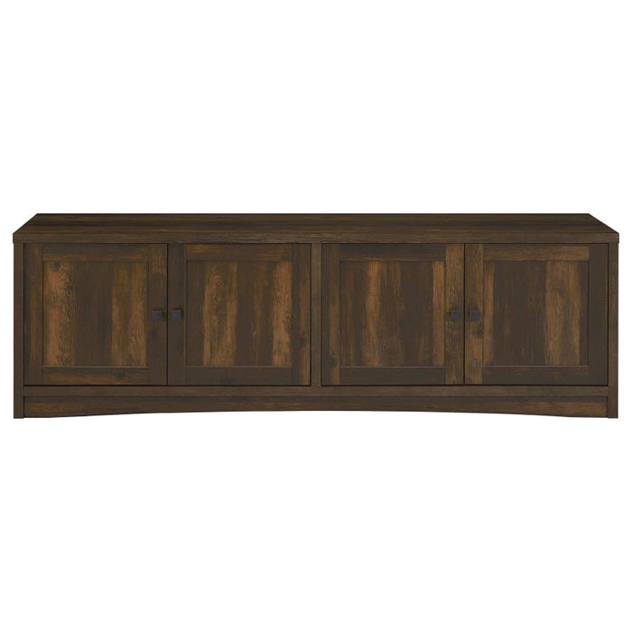 Laughlin 4-door Engineered Wood 78" TV Stand Dark Pine