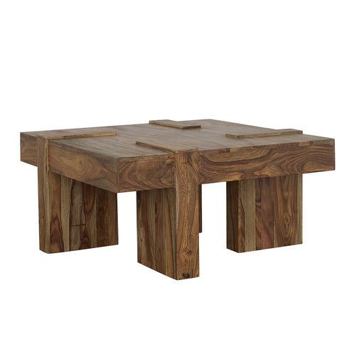 Coaster Samira Wooden Square Coffee Table Natural Sheesham Default Title