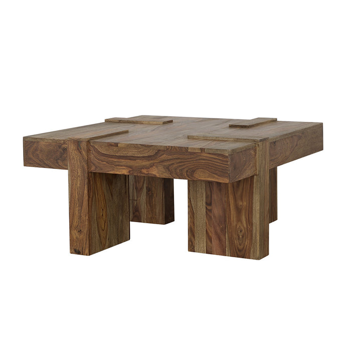 Coaster Samira Wooden Square Coffee Table Natural Sheesham Default Title