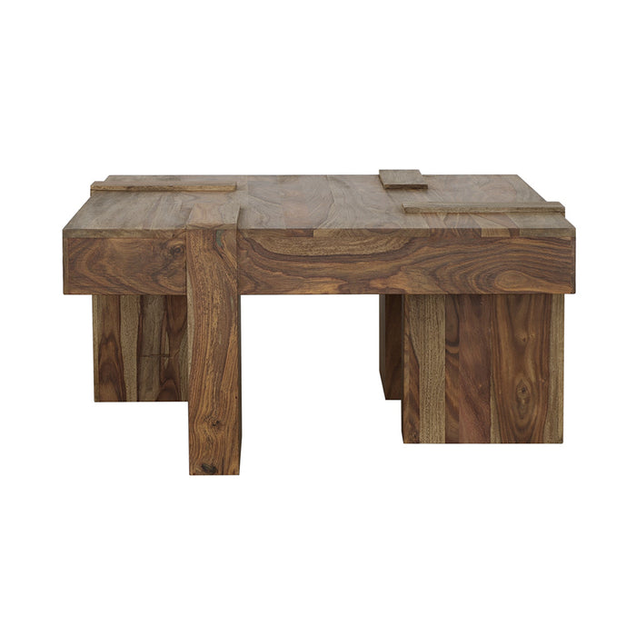 Coaster Samira Wooden Square Coffee Table Natural Sheesham Default Title