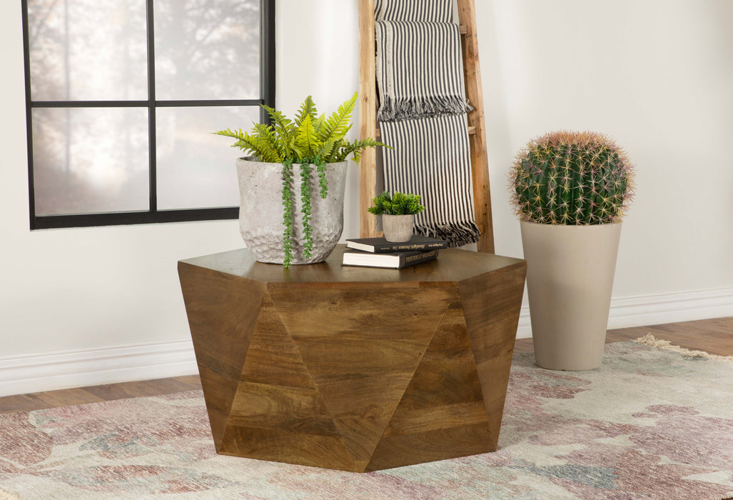 Coaster Zalika Hexagonal Coffee Table Natural Default Title