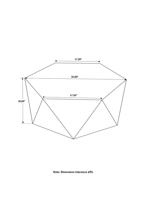 Coaster Zalika Hexagonal Coffee Table Natural Default Title