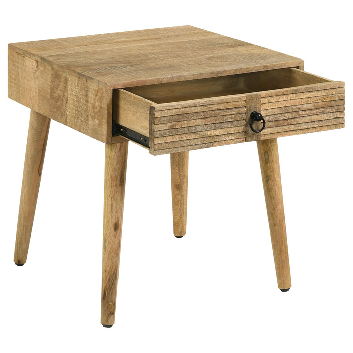 Coaster Zabel Square 1-drawer End Table Natural Default Title