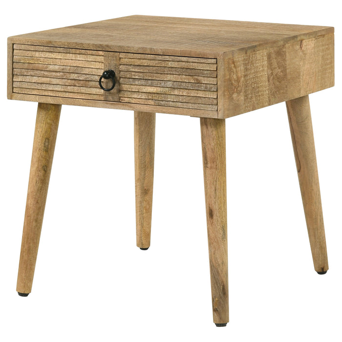 Coaster Zabel Square 1-drawer End Table Natural Default Title