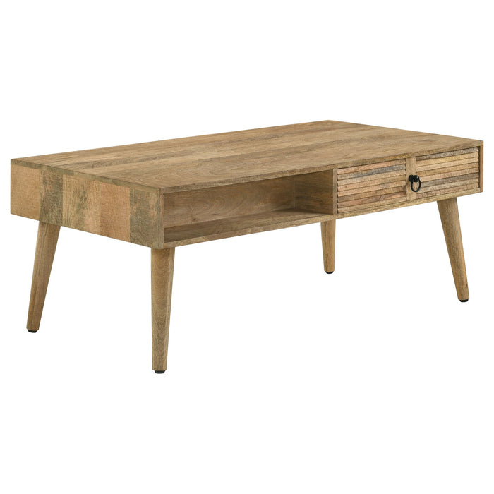 Coaster Zabel Rectangular 1-drawer Coffee Table Natural Default Title