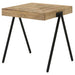 Coaster Avery Square End Table with Metal Legs Natural and Black Default Title