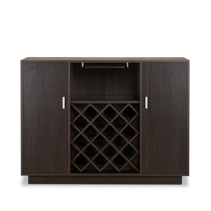 Hazen Rectangular Server with Wine Rack & Cup Holder