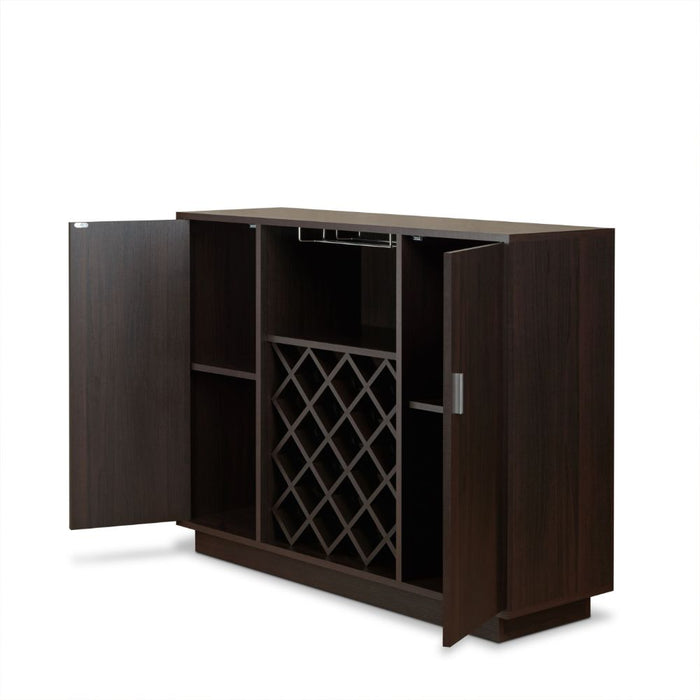 Hazen Rectangular Server with Wine Rack & Cup Holder